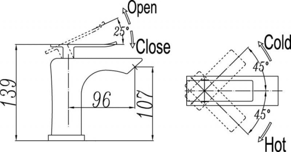 Смеситель для раковины BelBagno Ticino TIC-LVM-CRM