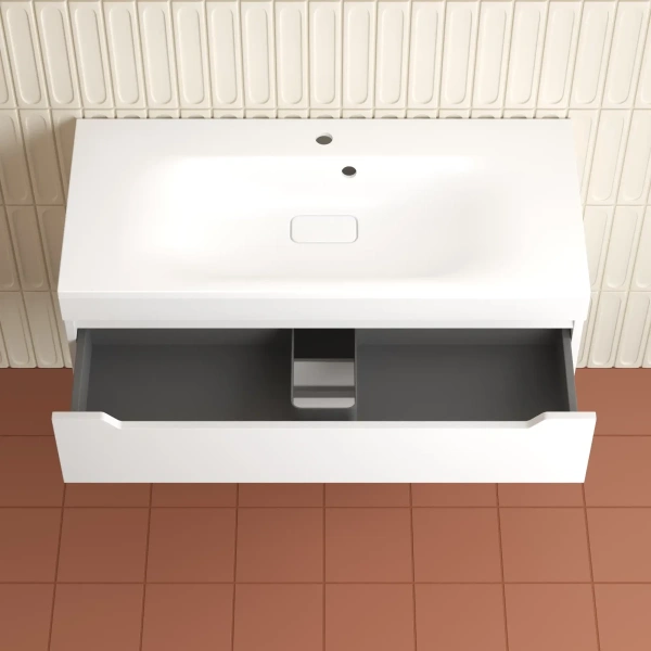 Тумба подвесная без раковины 100 см Style Line Остин ЛС-00002407 белый матовый