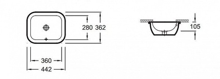 Раковина Jacob Delafon Vox EYC102-00