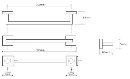 Держатель полотенца 505мм Bemeta BETA 132204022
