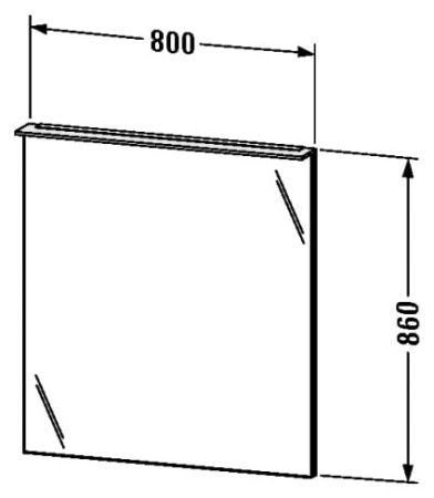 Зеркало с подсветкой Duravit H2729407575