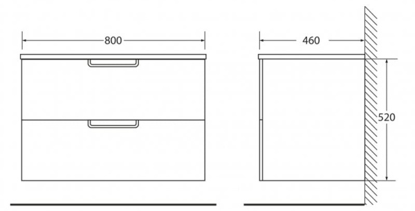Тумба под раковину BelBagno Leticia BB800DDAC/MO
