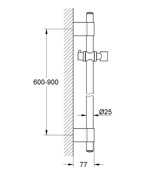 Душевая штанга, 900 мм Grohe Relexa 28819 000 (28819000)