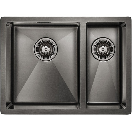 Кухонная мойка Paulmark Annex PM545944-GMR вороненая сталь правая
