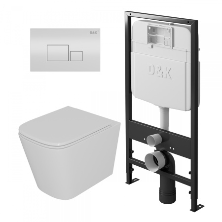 Комплект унитаза и инсталляции D&K Quadro DS1511602
