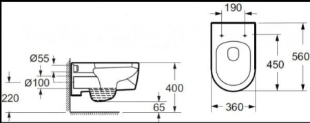 Унитаз подвесной BelBagno Santhe BB2361B
