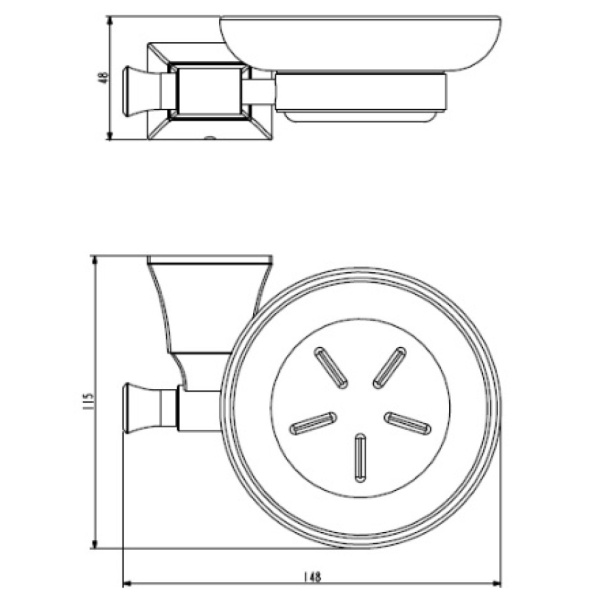 Мыльница Art&Max Genova AM-M-016-CR