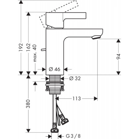 Смеситель для раковины Hansgrohe Metris S 31063000