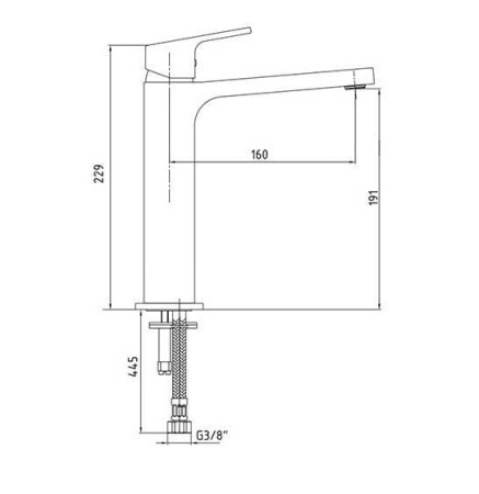 Смеситель для раковины E.C.A. Tiera 102188003C1EX