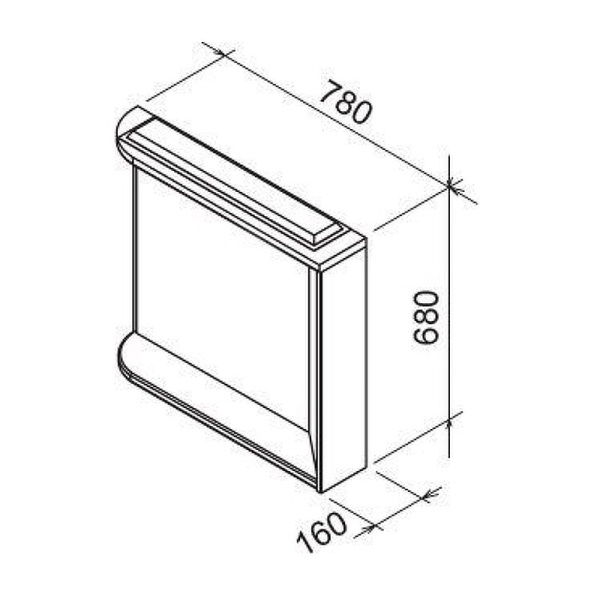 Зеркало Ravak Rosa M 78 L X000000947