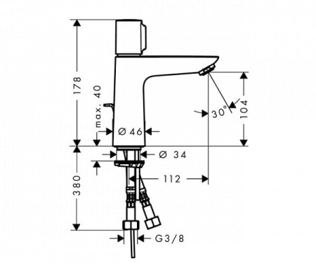 Смеситель для раковины Hansgrohe Talis Select E 71750000