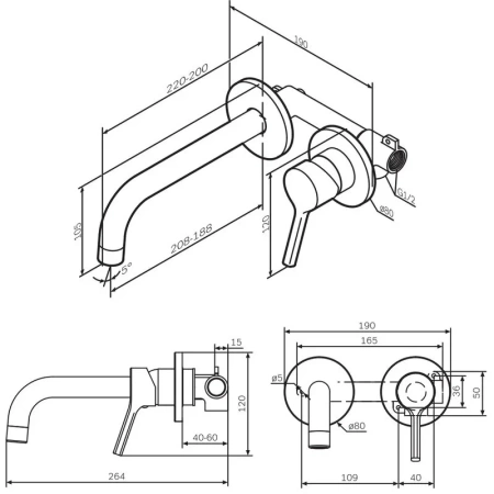 Смеситель для раковины Am.Pm X-Joy S F85B72600 хром