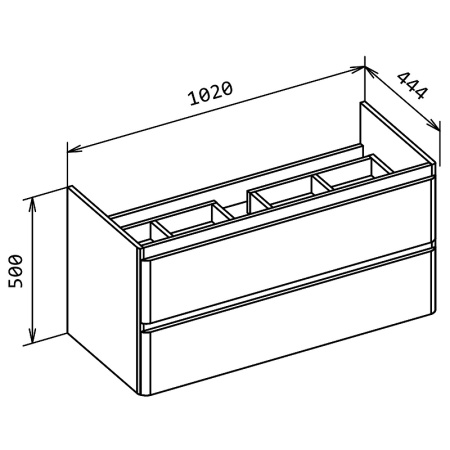 База под раковину BelBagno ALBANO-CER-1050-2C-SO-RNG подвесная Robere Nature Grigio
