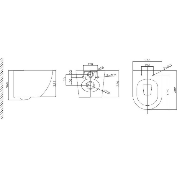 Унитаз подвесной BelBagno Uno BB3105CHR-MB/SC