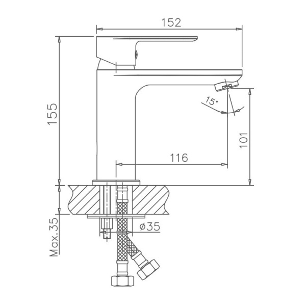 Смеситель для раковины Haiba HB10505-8 Смеситель для раковины Haiba HB10505-8