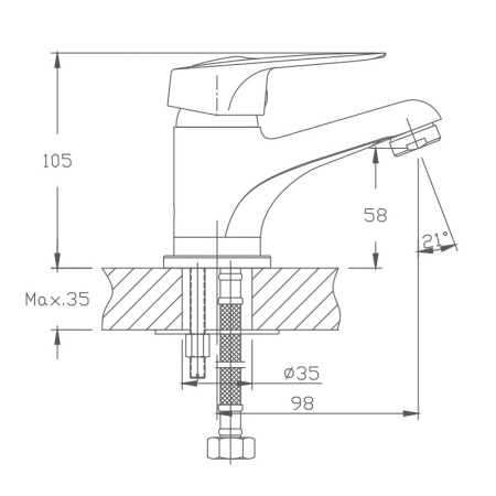 Смеситель для раковины Haiba HB1037