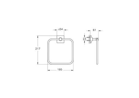Держатель для полотенец Vitra Root Squar A4480336