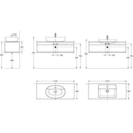 Консоль под раковину Kerama Marazzi Plaza Next PL.N.120.02\BLK.M