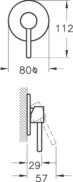 Смеситель для душа Vitra Stop Valve A41457EXP
