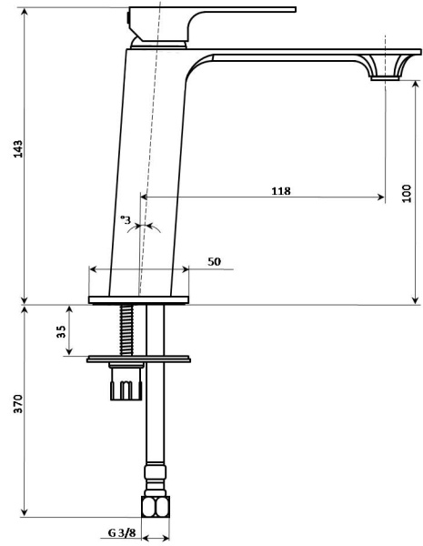 Смеситель для раковины Kerama Marazzi Fioretto V2CR205KM Смеситель для раковины Kerama Marazzi Fioretto V2CR205KM