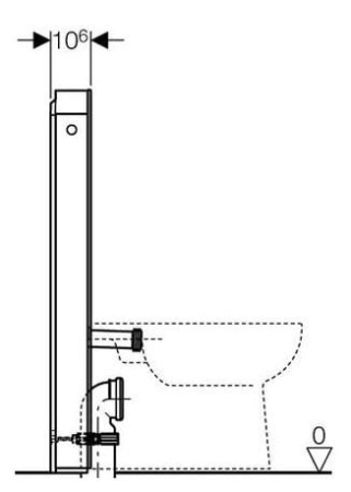 Инсталляция для напольного унитаза Geberit Monolith Premium 131.001.SI.1