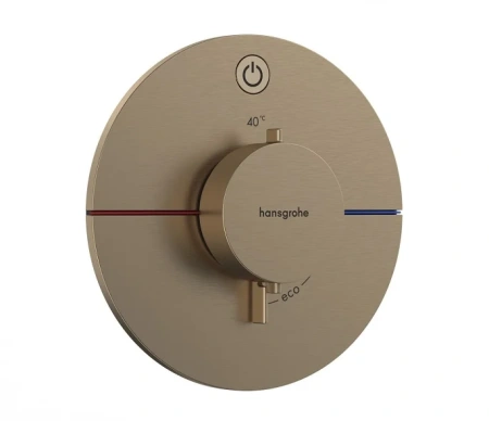 Термостат для душа Hansgrohe ShowerSelect Comfort S 15553140 шлифованная бронза