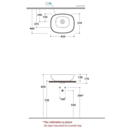 Раковина Globo Stockholm LA045.BI*0