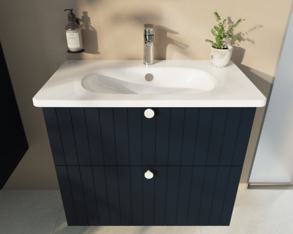 Тумба с раковиной Vitra Root Classic 60 см 69420, темно-синий