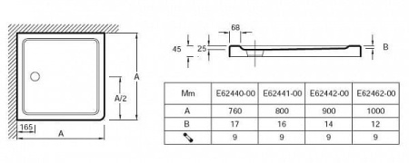 Душевой поддон Jacob Delafon Flight E62441-00