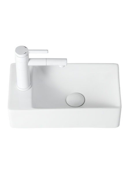 Раковина подвесная (37,5х21,5) Agger ASH131375R белый глянец