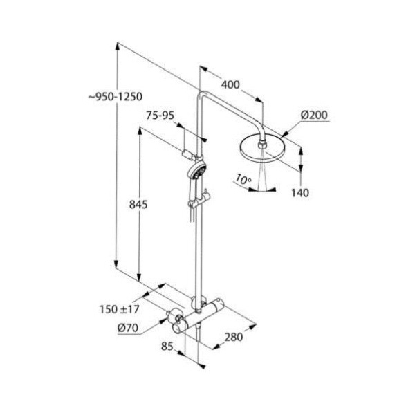 Душевая система Kludi Logo 6809205-00