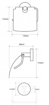 Держатель туалетной бумаги с крышкой Bemeta Omega 104112012R