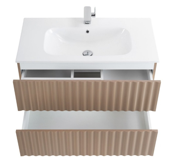 База под раковину Art&Max Еlegant AM-ELEGANT-900-2C-SO-CM-LED Капучино матовый