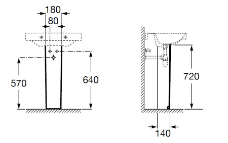 Пьедестал для раковины Roca Debba 33799000Y