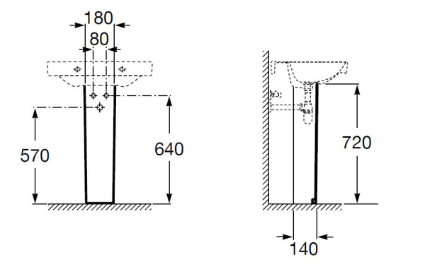 Пьедестал для раковины Roca Debba 33799000Y
