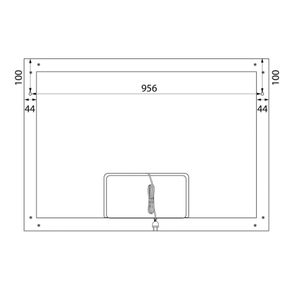 Зеркало с подсветкой, 100 см, IDDIS Slide (SLI1000i98)