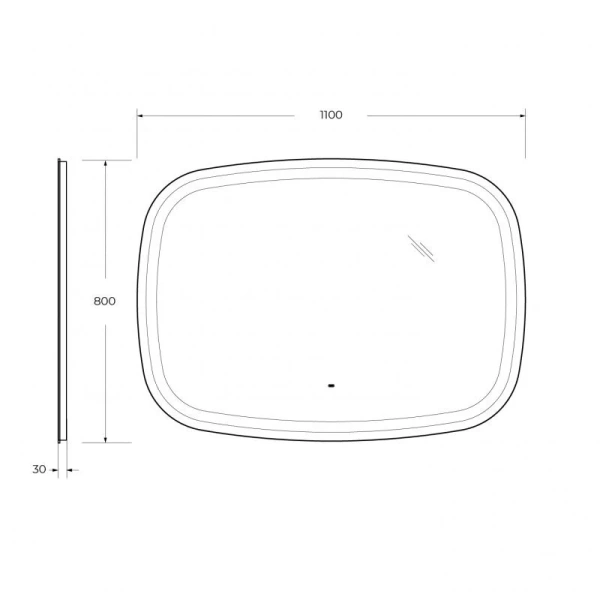 Зеркало (110х80) Cezares CZR-SPC-MOLVENO-1100-800-MOV