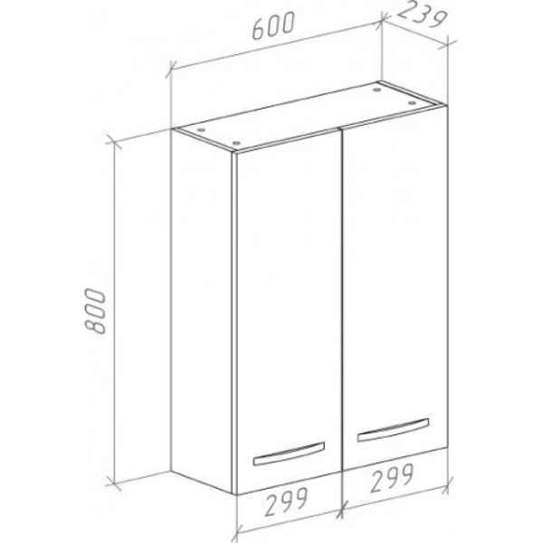 Шкаф подвесной Bellezza Анкона 60 4649609180018