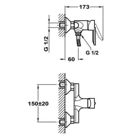 Смеситель для душа с душевым набором Mofem Samba 153-0018-00