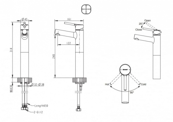 Смеситель для раковины Bravat Palace F1172217CP-A-RUS Смеситель для раковины Bravat Palace F1172217CP-A-RUS