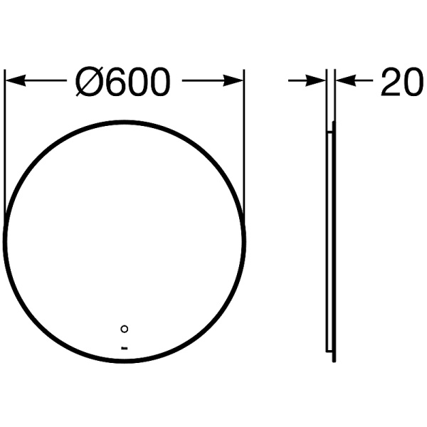 Зеркало (60х60) Roca Luna 60 ZRU9307557