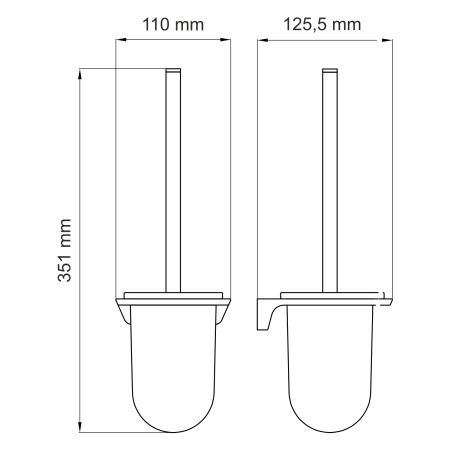 Ершик для унитаза подвесная WasserKRAFT Elbe K-7227