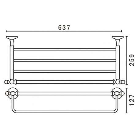 Полотенцедержатель Art&Max AM-E-2622SJ-Cr
