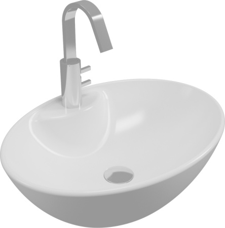 Раковина накладная (55х41) Serel CH34