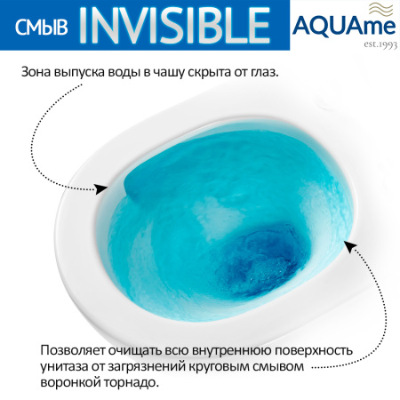 Унитаз подвесной безободковый AQUAme AQM2002PRO