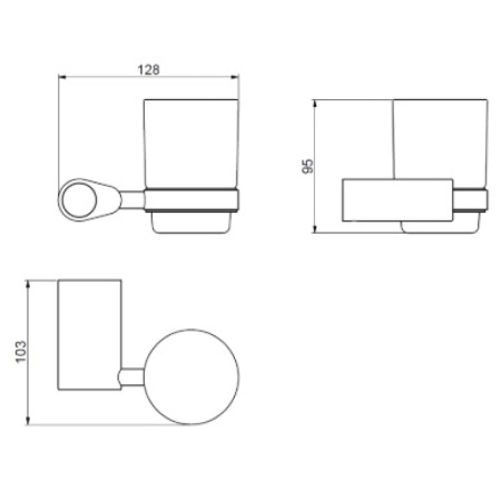 Стакан Art&Max Verona Push AM-M-032-CR