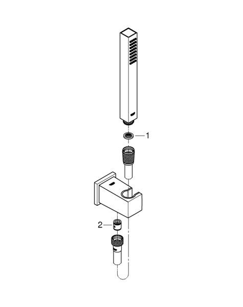 Душевой набор Grohe Euphoria Cube Stick 26405 000 (26405000) хром  Душевой набор Grohe Euphoria Cube Stick 26405 000 (26405000) хром