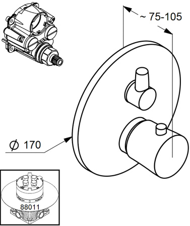 Термостат для ванны Kludi Balance 528309175