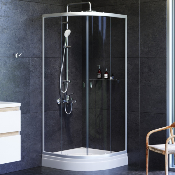 Душевой уголок с поддоном (80х80) Am.Pm X-Joy Twin Slide W88E-205-080MT