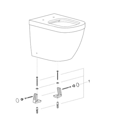 Напольный приставной безободковый унитаз Grohe Euro Ceramic (без сиденья) 39339 000 (39339000)